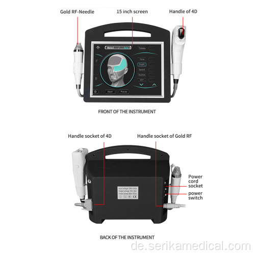 4D RF-Nadel-Gesichtshebe-HIFU-Maschine